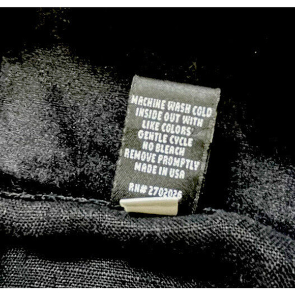 Liv Womens Linen Top Black Button Down Velour Collar and Cuffs Oversized Fits 1X - Picture 11 of 12